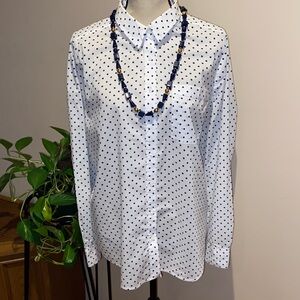 White Polka Dot Blouse